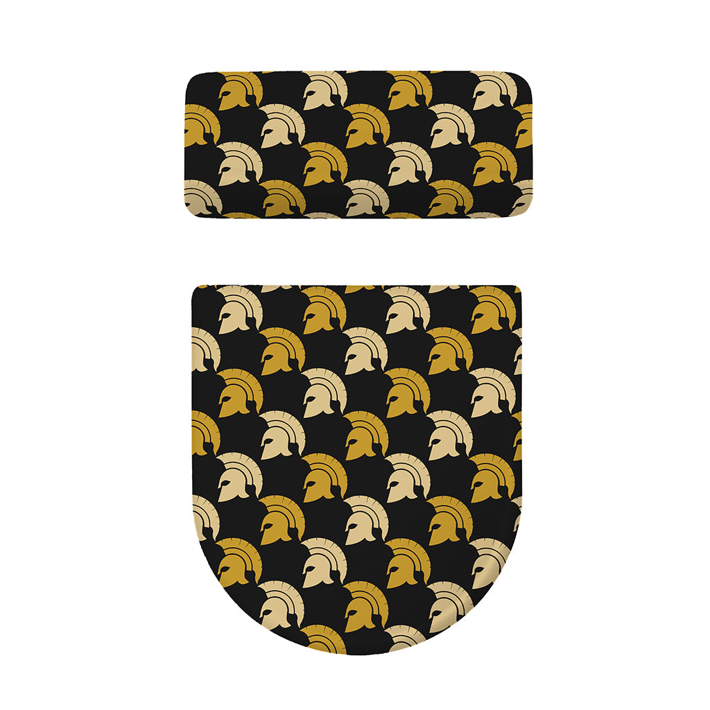 Spartan Warrior Helmet Pattern Print Toilet Lid And Tank Cover Set
