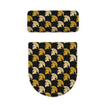 Spartan Warrior Helmet Pattern Print Toilet Lid And Tank Cover Set