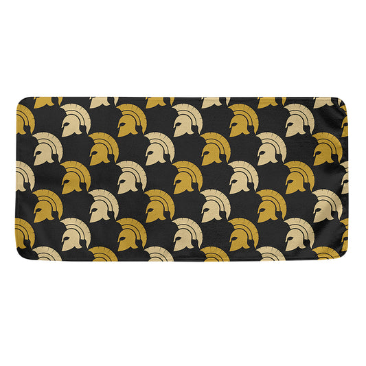 Spartan Warrior Helmet Pattern Print Towel