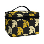Spartan Warrior Helmet Pattern Print Travel Makeup Bag