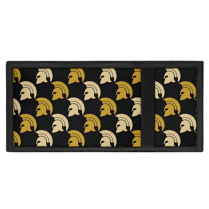 Spartan Warrior Helmet Pattern Print Trifold Wallet