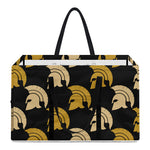 Spartan Warrior Helmet Pattern Print Utility Tote Bag