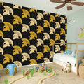 Spartan Warrior Helmet Pattern Print Wall Sticker