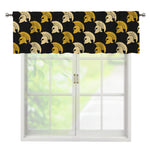 Spartan Warrior Helmet Pattern Print Window Valance