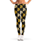 Spartan Warrior Helmet Pattern Print Women's Leggings