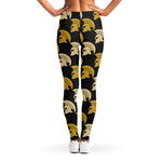 Spartan Warrior Helmet Pattern Print Women's Leggings