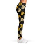 Spartan Warrior Helmet Pattern Print Women's Leggings