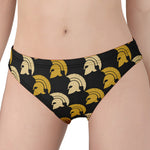 Spartan Warrior Helmet Pattern Print Women's Panties