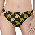 Spartan Warrior Helmet Pattern Print Women's Thong
