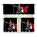 Spartan Warrior Print 3 Piece Kitchen Curtains