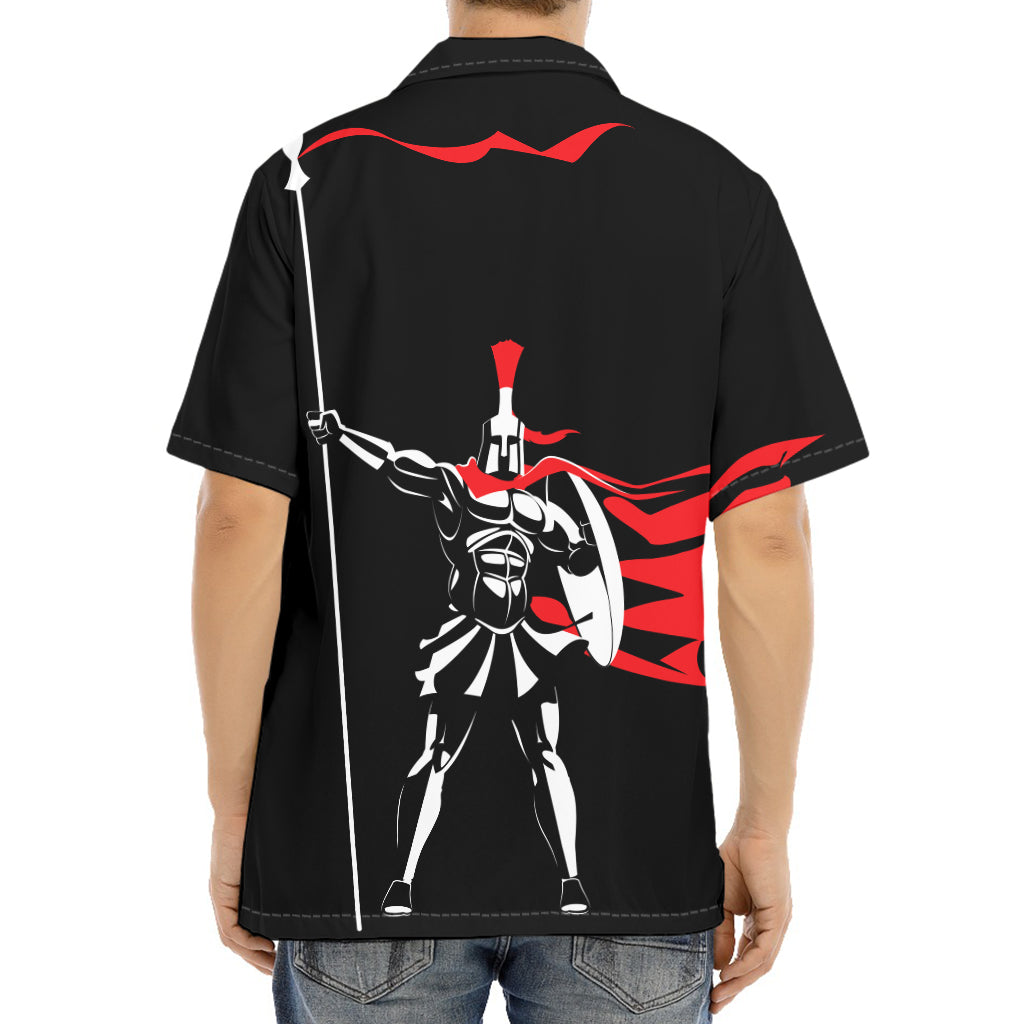 Spartan Warrior Print Aloha Shirt