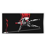 Spartan Warrior Print Beach Towel