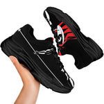 Spartan Warrior Print Black Chunky Shoes