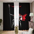 Spartan Warrior Print Dimout Pencil Pleat Curtains