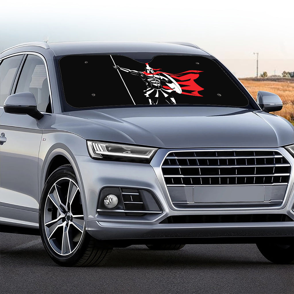 Spartan Warrior Print Car Windshield Sun Shade