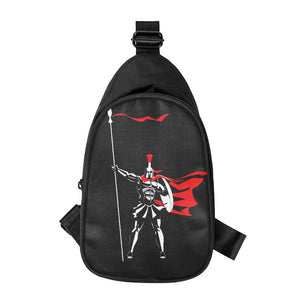 Spartan Warrior Print Chest Bag