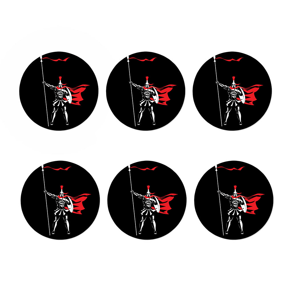 Spartan Warrior Print Coaster Set
