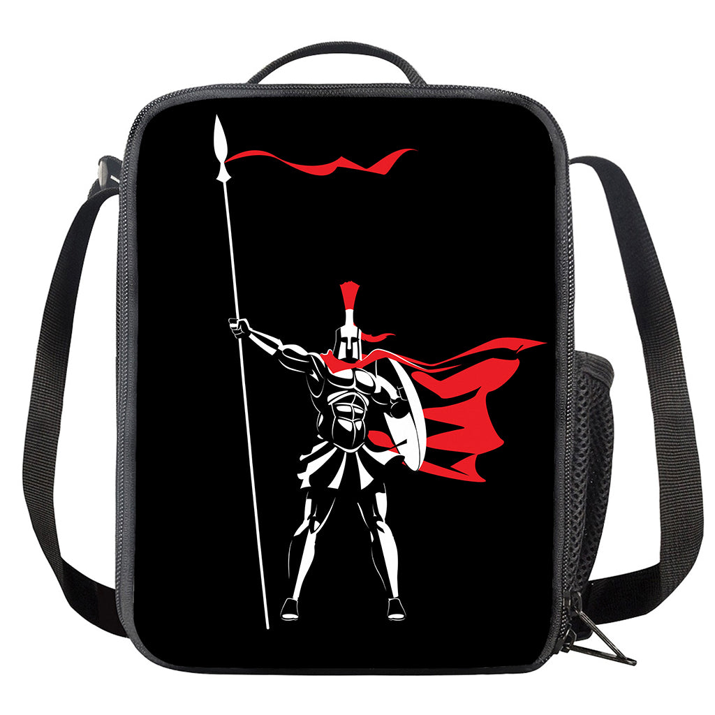 Spartan Warrior Print Crossbody Lunch Bag