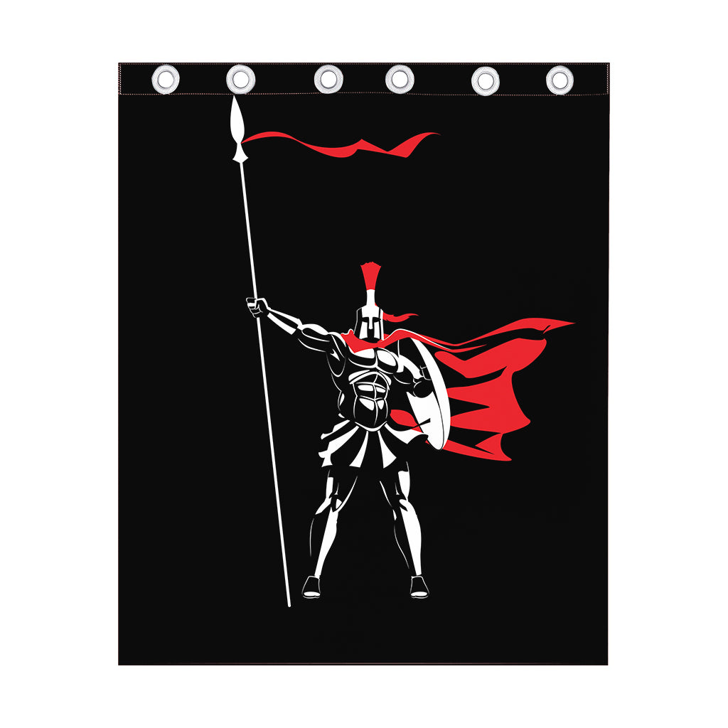 Spartan Warrior Print Curtain