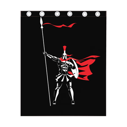 Spartan Warrior Print Curtain