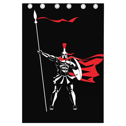 Spartan Warrior Print Curtain