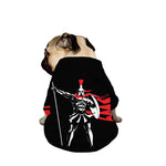 Spartan Warrior Print Dog Zip Up Jacket
