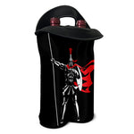 Spartan Warrior Print Double Neoprene Wine Tote