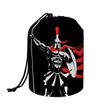 Spartan Warrior Print Drawstring Makeup Bag