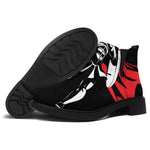 Spartan Warrior Print Flat Ankle Boots