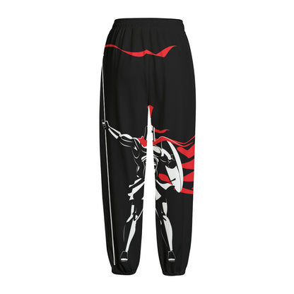 Spartan Warrior Print Fleece Lined Knit Pants