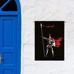 Spartan Warrior Print Garden Flag