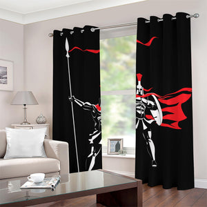 Spartan Warrior Print Grommet Curtains