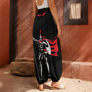 Spartan Warrior Print Harem Pants