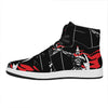 Spartan Warrior Print High Top Leather Sneakers