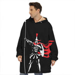Spartan Warrior Print Hoodie Blanket