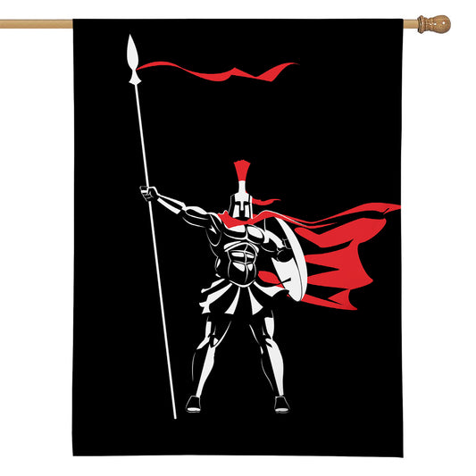 Spartan Warrior Print House Flag