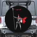 Spartan Warrior Print Leather Spare Tire Cover