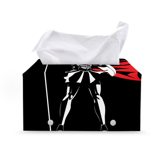 Spartan Warrior Print Leather Tissue Box Cover