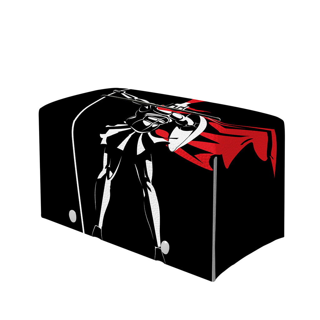 Spartan Warrior Print Leather Tissue Box Cover