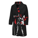 Spartan Warrior Print Men's Bathrobe