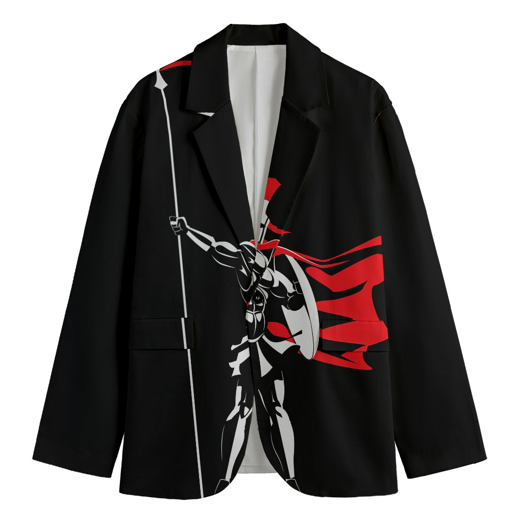 Spartan Warrior Print Men's Blazer