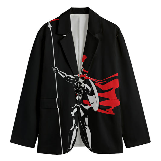 Spartan Warrior Print Men's Blazer