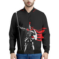 Spartan Warrior Print Men's Bomber Jacket