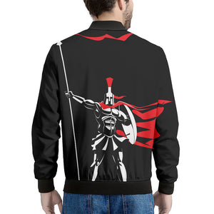 Spartan Warrior Print Men's Bomber Jacket