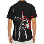Spartan Warrior Print Men's Deep V-Neck Shirt