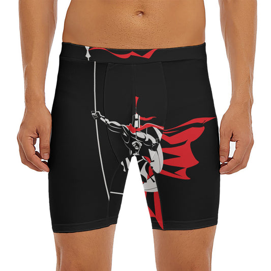 Spartan Warrior Print Men's Long Boxer Briefs