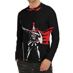 Spartan Warrior Print Men's Long Sleeve Rash Guard
