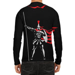 Spartan Warrior Print Men's Long Sleeve Rash Guard