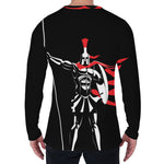 Spartan Warrior Print Men's Long Sleeve T-Shirt