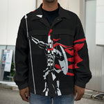Spartan Warrior Print Men's Shirt Jacket